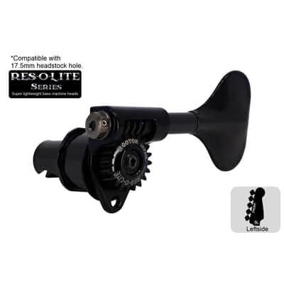 GOTOH GRL510M-12 Res-o-Lite Open Gear Bass Tuner Molded, Black, 5L image 1