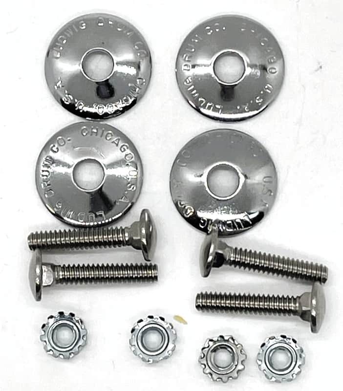 Ludwig "Chicago" 60s/70s/80s NOS Mounting Hardware set for a P-1610D Bass Drum Mount Set of 4 image 1