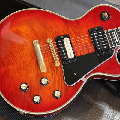 2004 Gibson Custom Shop '68 Les Paul Custom Reissue Electric Guitar Flame Firemist + COA OHSC image 3