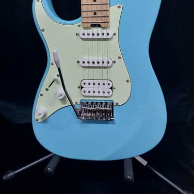 Eart Guitars E-1L Left Hand HSS - Gloss Poly Blue image 2