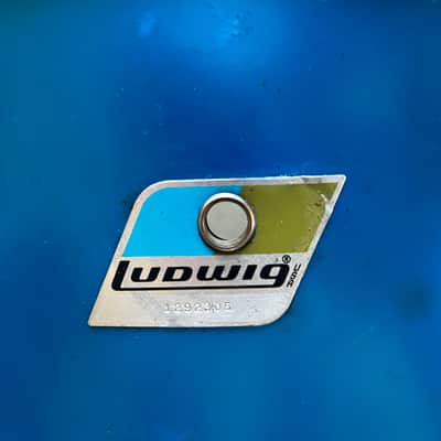 Ludwig 10 piece Mach Lug 1976 Blue Satin Drum Set image 14