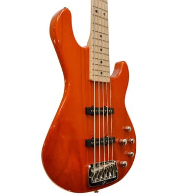 G&L MJ-5 Empress Wood Body Ultra Light Weight Bass  Orange Transparent image 3