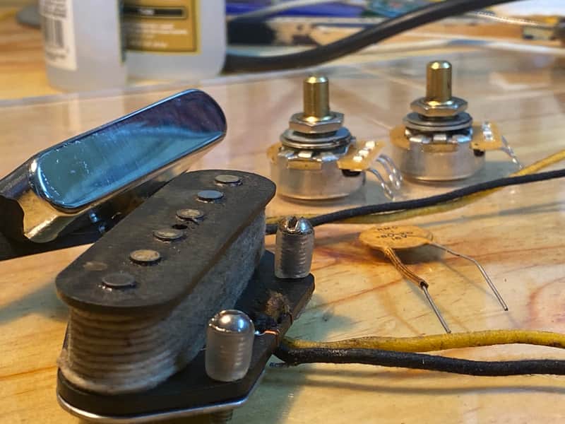 General Vintage Tone 1955 Telecaster Pickup set Scatter wound NOS coil wires 2020 Aged image 1