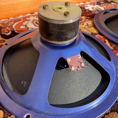 Vintage 1960s Matched Pair 2x Vox AC10 Elac Blue Alnico 10N/83 10" Speakers 8ohm image 3