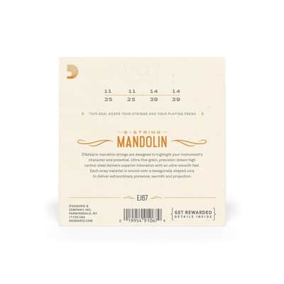 D'Addario 11-36 Medium 8 String NPS Mandolin Strings - EJ67 image 4