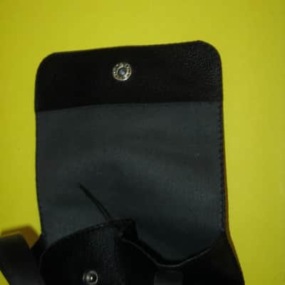 lightly used genuine BOSS vinyl pouch for FV300H, FV300L, and similar size size Boss pedals (NO pedal included) 1990s - Black Vinyl Exterior / Black Thin Canvas Interior image 19