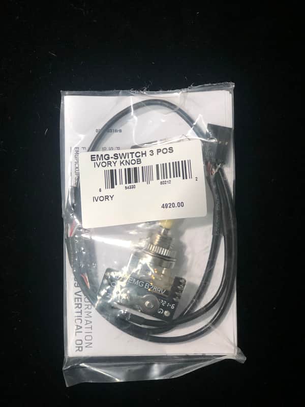 EMG Solderless Toggle Switch with Cables - Ivory image 1