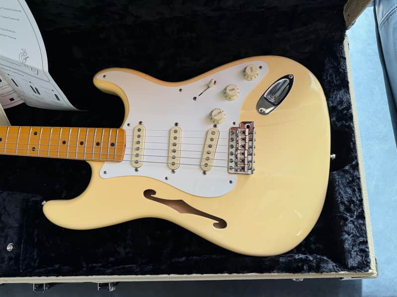 Fender Eric Johnson Thinline Stratocaster with Maple Fretboard 2018 - 2019 Vintage Blonde