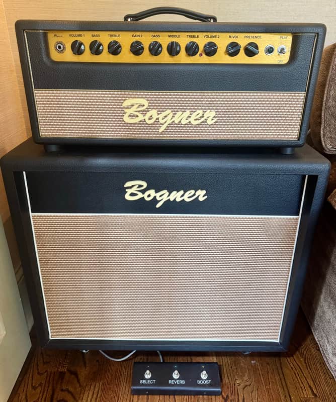 Bogner Shiva EL34 80W w/ Reverb, 2x12 Matching Cab, & Footswitch image 1