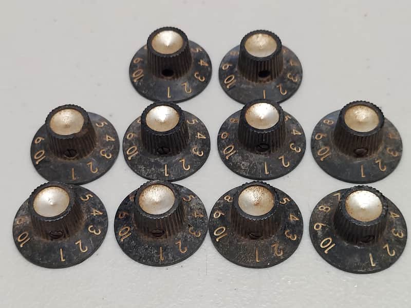 1960s Fender Amp Knobs - Set of 10 image 1