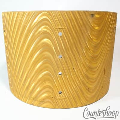 Ludwig 8x12"Standard Tom Drum Shell Gold Astro/Yellow Satin Flame Vintage 60-70s image 3