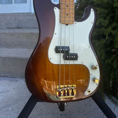 Fender 75th Anniversary Commemorative Precision Bass 2021 - 2-Color Bourbon Burst image 2