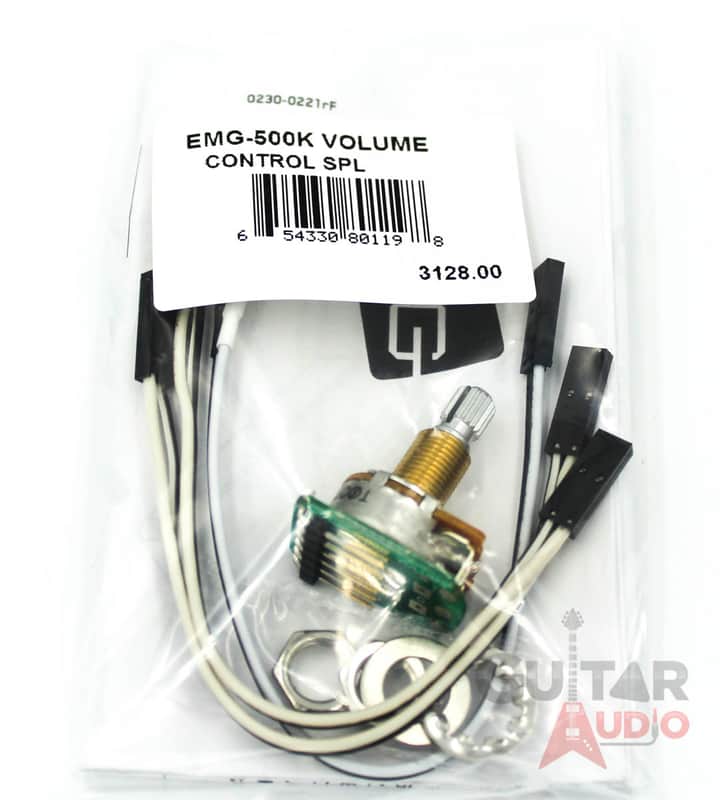 EMG 500k Solderless B160 Volume Control Short SPLIT SHAFT Pot (3128.00) image 1