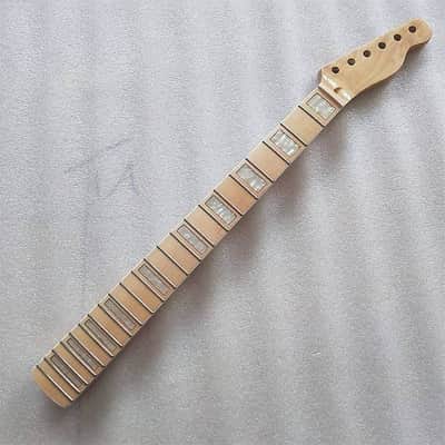 Maple Wood Guitar Telecaster Style Neck with White Block Inlay image 1