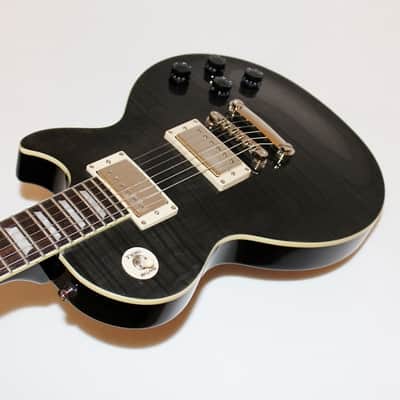 Epiphone Les Paul 1960 Tribute Plus Electric Guitar Trans Black w/ Case image 4
