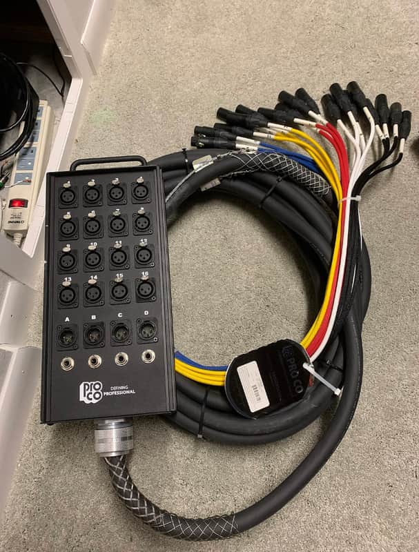 Pro Co RoadMaster 16x4 Snake with XLR Returns, Stage Box, 50 feet - RM1604FBX-50 image 1