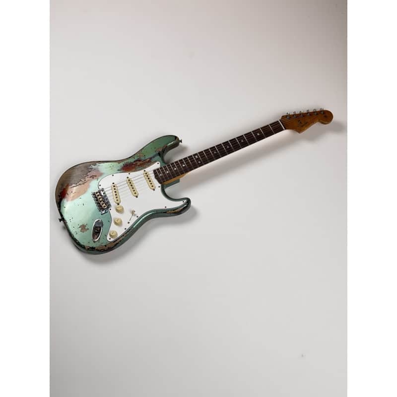 Fender CUSTOM SHOP STRATOCASTER 1965  - SUPER HEAVY RELIC SF Aged Sherwood Green Metallic over 3 Ton Sunburst image 1
