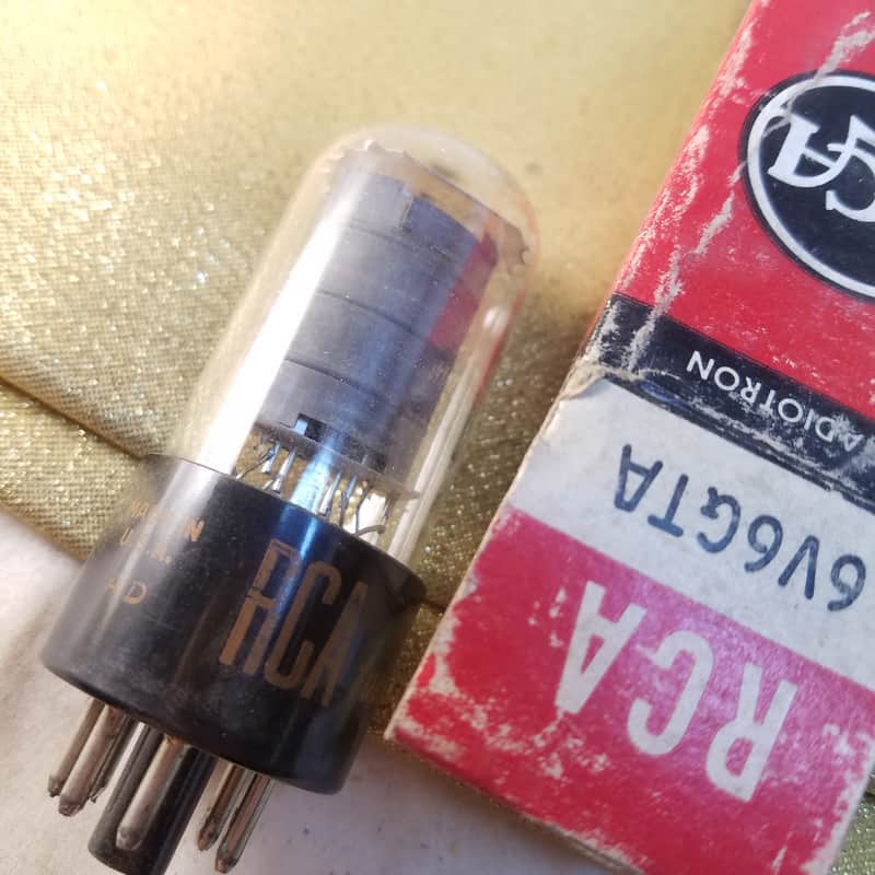 RCA 2% Tight Matched Pair (2) 6V6GTA tNOS AT1000 TESTED Vacuum Tubes grey plate Beam Power 6V6 1959-1970 image 1