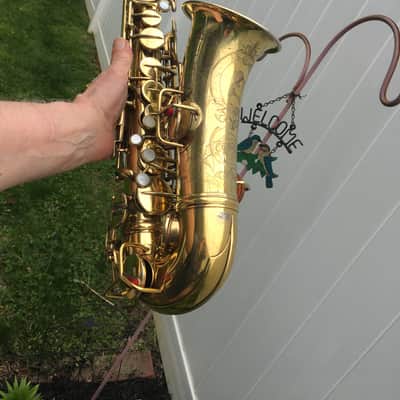 SUMMER DEAL FANTASTIC CONN STENBERG PORTRAIT GOLD PLATED ALTO SAXOPHONE " THE TRAVLIN' GYPSY "1924 FINISH 00 NEW PADS image 20