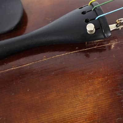 Von Friedrich August Glass Stradivarius 1737 4/4 German Violin w/ Wooden Case image 14