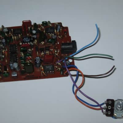 FOR PARTS/FOR REPAIR Ibanez Maxon CS9 from 1982 CIRCUIT BOARD with Mounted Parts, Width Potentiometer +Wires, 2 Other Wires, Power Jack (NO: Switch, OUT Jacks, IN Jack, LED, Other Wires, Battery Clip, External Parts) what's pictured is what's for sale image 13