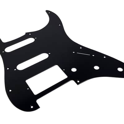 Brio Metal Anodized Aluminum Strat HSS Pickguard Scratch Plate Fits USA/Mexico Stratocaster - Black image 3