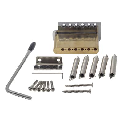 Brio 52.5mm Full Solid Brass 6-Screws PRS-Style Knife Edge Tremolo Bridge Chrome image 3