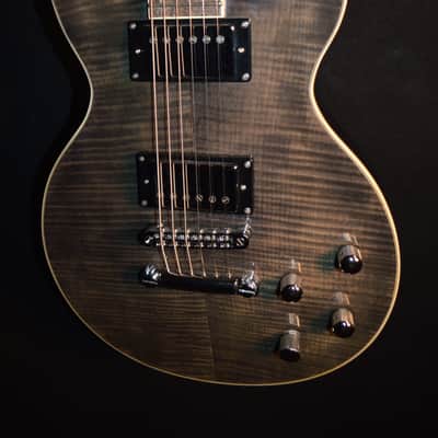 Sublime Guitar Co SGC Millennia Flame Maple Trans Black Single Cutaway Electric Guitar image 1