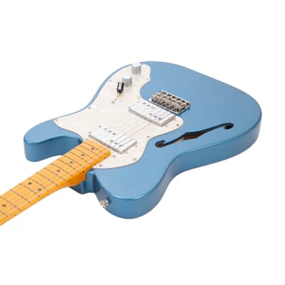 2022 Fender American Vintage II 72 Telecaster Thinline Electric Guitar, Maple FB, Lake Placid Blue, V1XXXX image 2