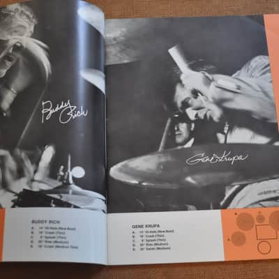 Zildjian Set-Ups of Famous Drummers vintage catalog booklet brochure 1969 image 4