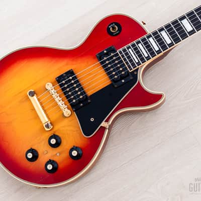 1973 Gibson Les Paul Custom Vintage Guitar Cherry Sunburst w/ T Tops, Case image 1