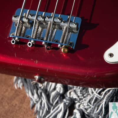 1991 Fender PB-62 '62 Precision Bass Reissue - Candy Apple Red - Made in Japan (FujiGen) Pro Set Up w Perfect Frets/Action/Intonation! image 23