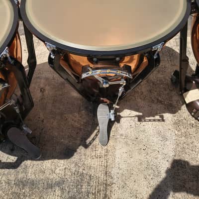 Set of 4 Ludwig Standard Series Polished Copper Timpani with Gauges - 23"/26"/29"/32" image 3