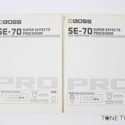 Boss SE-70 Multi-effects Owners Manual Algorithm Guide Book VINTAGE GEAR DEALERa image 1