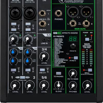 Mackie ProFX6v3 6-Channel Professional Effects Mixer with USB & FREE Pro Tools image 1