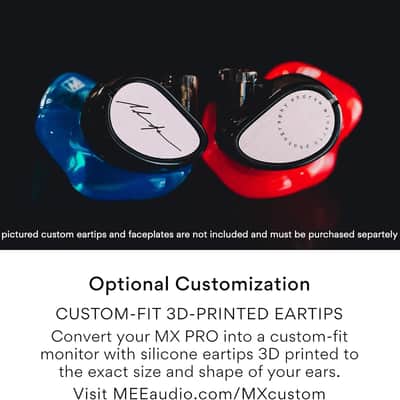 MEE Professional MX4 PRO Quad-Driver Hybrid Musician’s In Ear Monitor Headphones with High-Resolution Reference Sound; Noise Isolating Earbuds Earphones with Optional Customization & Detachable Cables image 7
