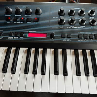 Behringer UB-Xa 16-Voice 61-Key Synthesizer 2023 - Present - Blue with Wood Sides image 2