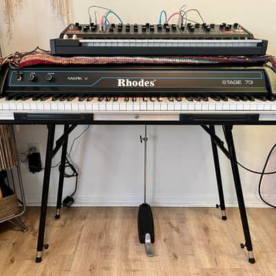 Rhodes Mark V Stage 73 73-Key Electric Piano 1984 Black image 18