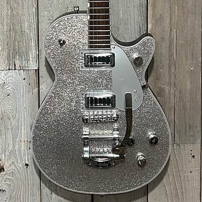 New Gretsch Guitars G5230T Electromatic Sparkle Jet FT Single-Cut with Bigsby Electric Guitar Silver Sparkle, Ships Fast with Pro Set Up!! image 2
