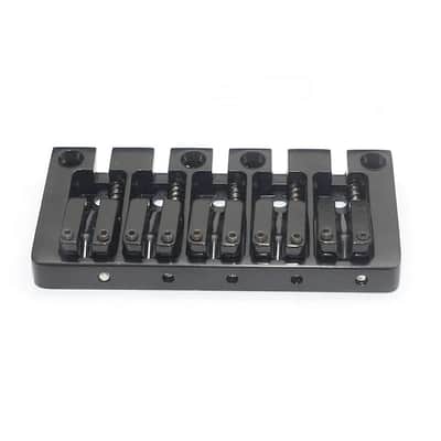 Black 5 String Bass Adjustable Saddles Bridge image 4
