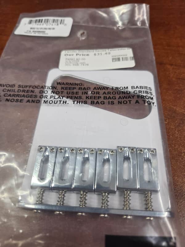 Fender Tele bridge - standard Chrome image 1