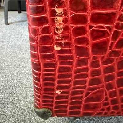 Mesa Boogie 4x12 4FB Oversized Recto Cabinet- Custom Red Crocodile Tolex 2007 - w/cover + casters image 15