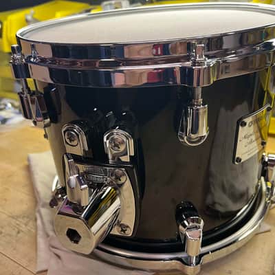 Yamaha Maple Custom Absolute Piano Black 10x8 Nouveau lugs Die Cast Hoops MINT! image 12