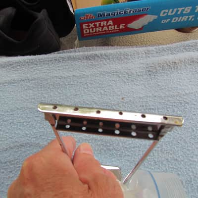 Vintage Trapeze Tailpiece Fits Gibson Gretsch & Many Others Chrome 60's Era Vintage Trapeze Tailpiece Cool! image 4