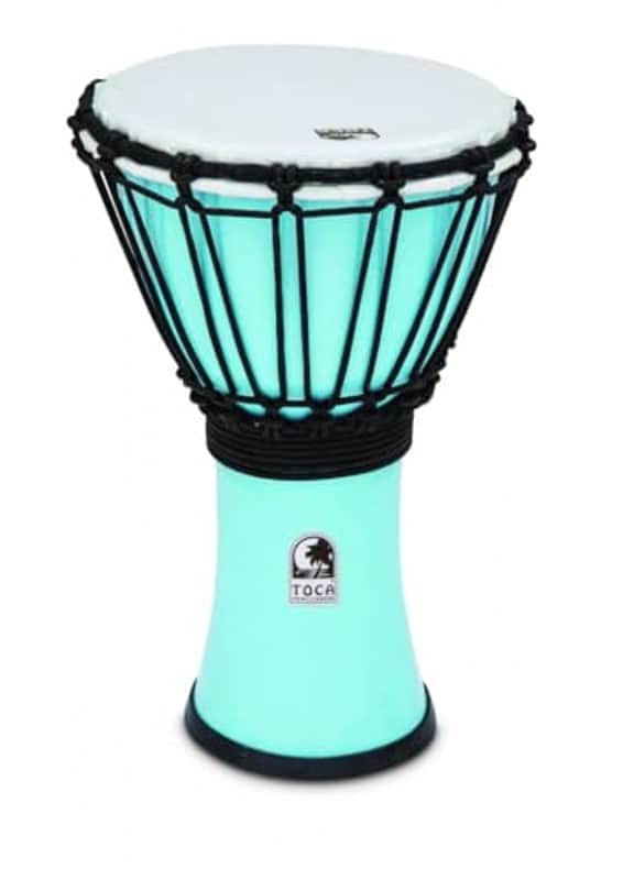 Toca TFCDJ-7PB Colorsound 7-Inch Djembe, Pastel Blue image 1
