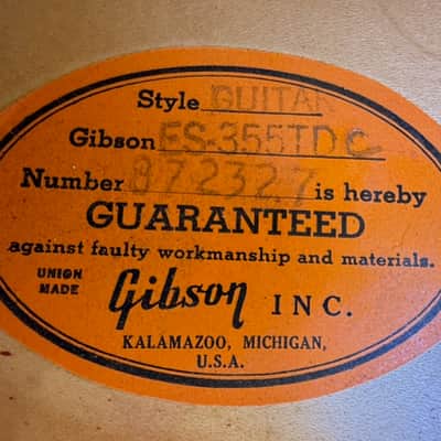 Gibson ES-355TDC "Mono" 1967 - ultra rare 1 of a kind in Sparkling Burgundy w/Mono Electronics. image 18