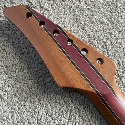 Blue Aluminum Guitar Body with Roasted Maple Wood Neck, Rosewood Fingerboard image 11