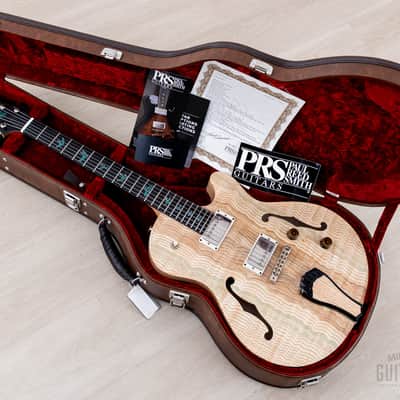 2023 Paul Reed Smith Private Stock Singlecut Archtop Natural w/ Green Grainfill, Case & Tags image 18