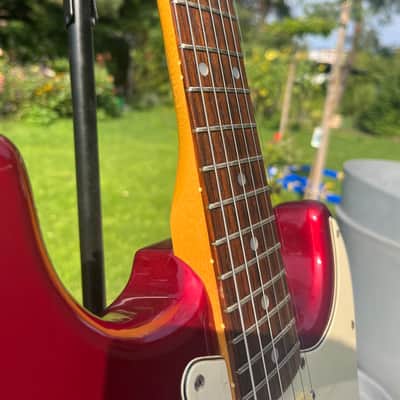 Vintage Stratocaster: Metallic Red Fresher Straighter FS500 4th gen Great replica Made in Japan in '80s image 6