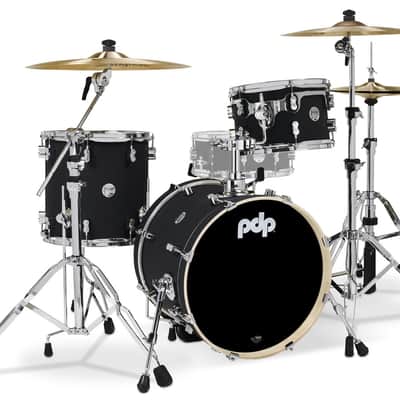 PDP Concept Maple Series 3-Piece Bop Shell Pack - Satin Black (PDCM18BPBK) image 2